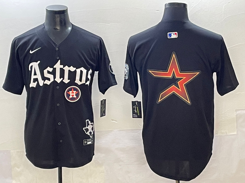 Men Houston Astros blank black MLB Nike 2025 jersey style  343
